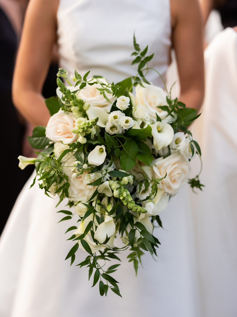 Cascading Bridal Bouquet with Calalilies
