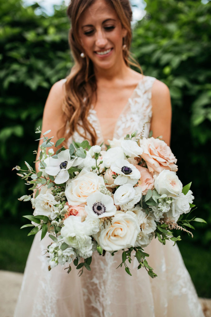 Blush Bridal bouquet with Anemone