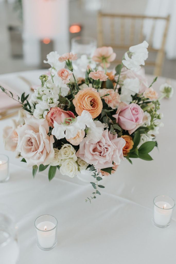 light and airy floral centerpiece