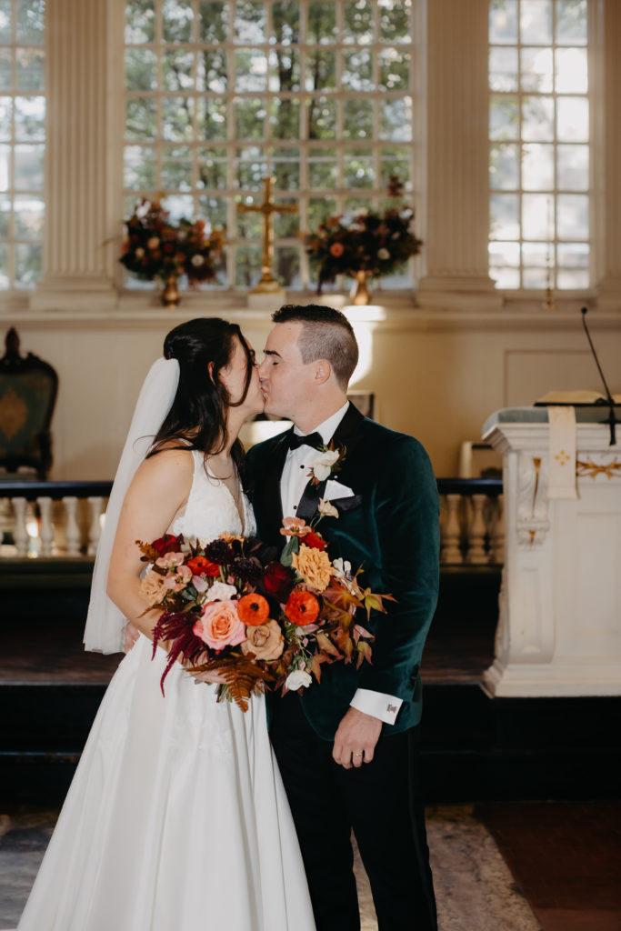 Moody Wedding Flowers and Ceremony