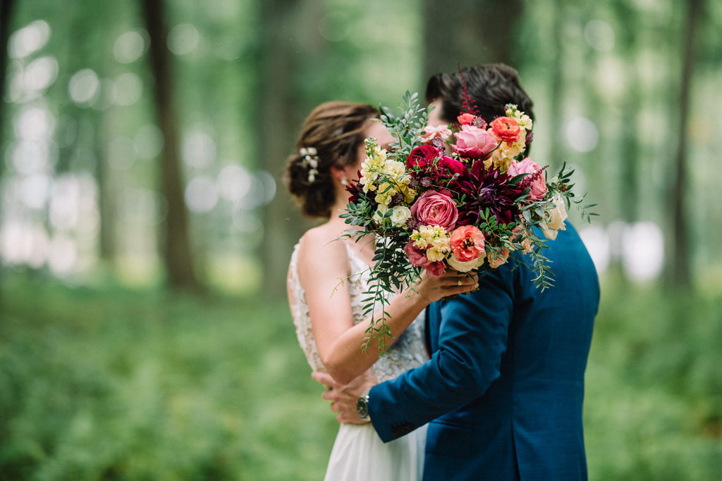 lush and vibrant wedding florals bridal bouquet