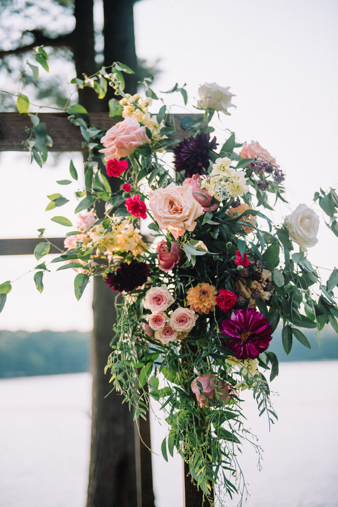 Wedding chuppah with florals
