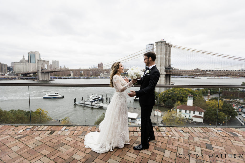 Bride and Groom City First Look