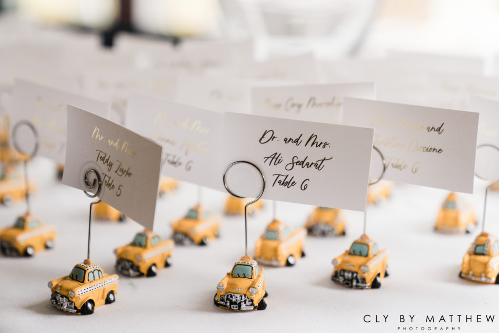 New York Wedding Inspiration Tiny Taxi Escort Table