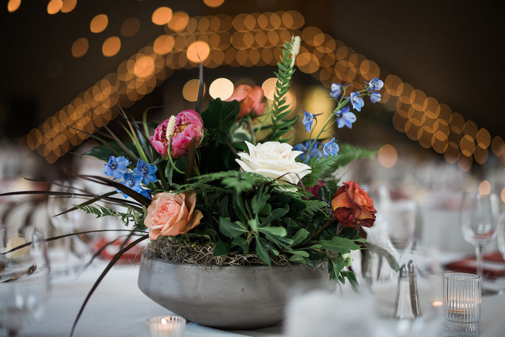 Plants and flowers designed together. Reception Flowers. Wedding Blog.